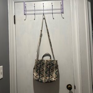 MADEWELL transport leather snake skin bag